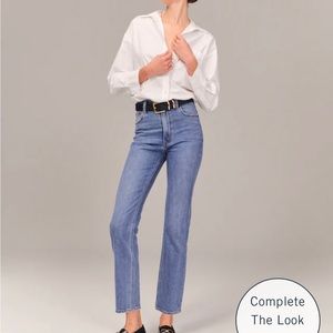 Abercrombie Ultra High Rise Ankle Straight Jeans